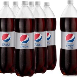 Diet Pepsi Carbonated Soft Drink, Plastic Bottle, 2.28 Liter x 6
